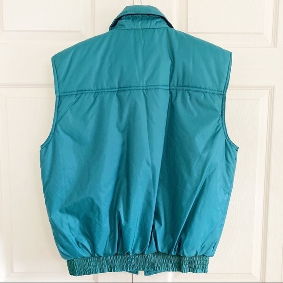 Ozark Trail Vintage Teal Full Zip Up Puffer Vest - Picture 5 of 6